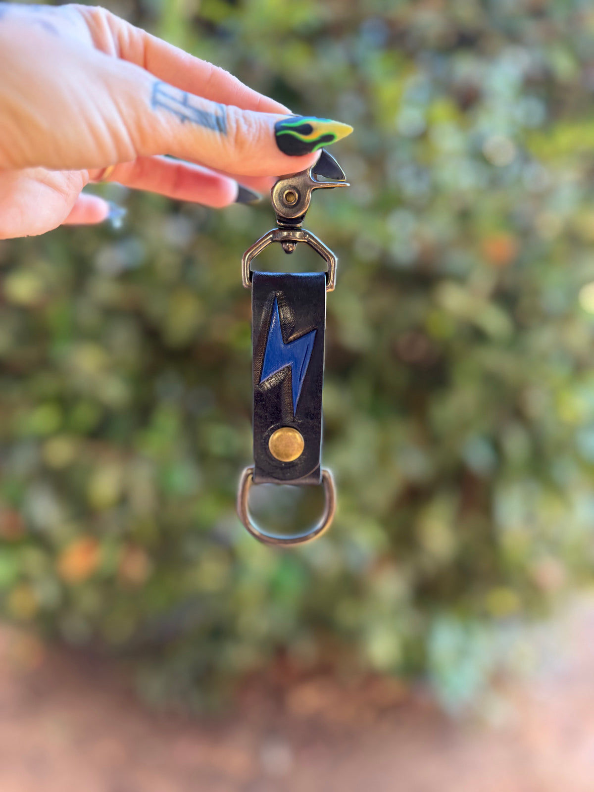 Blue Bolt Keychain