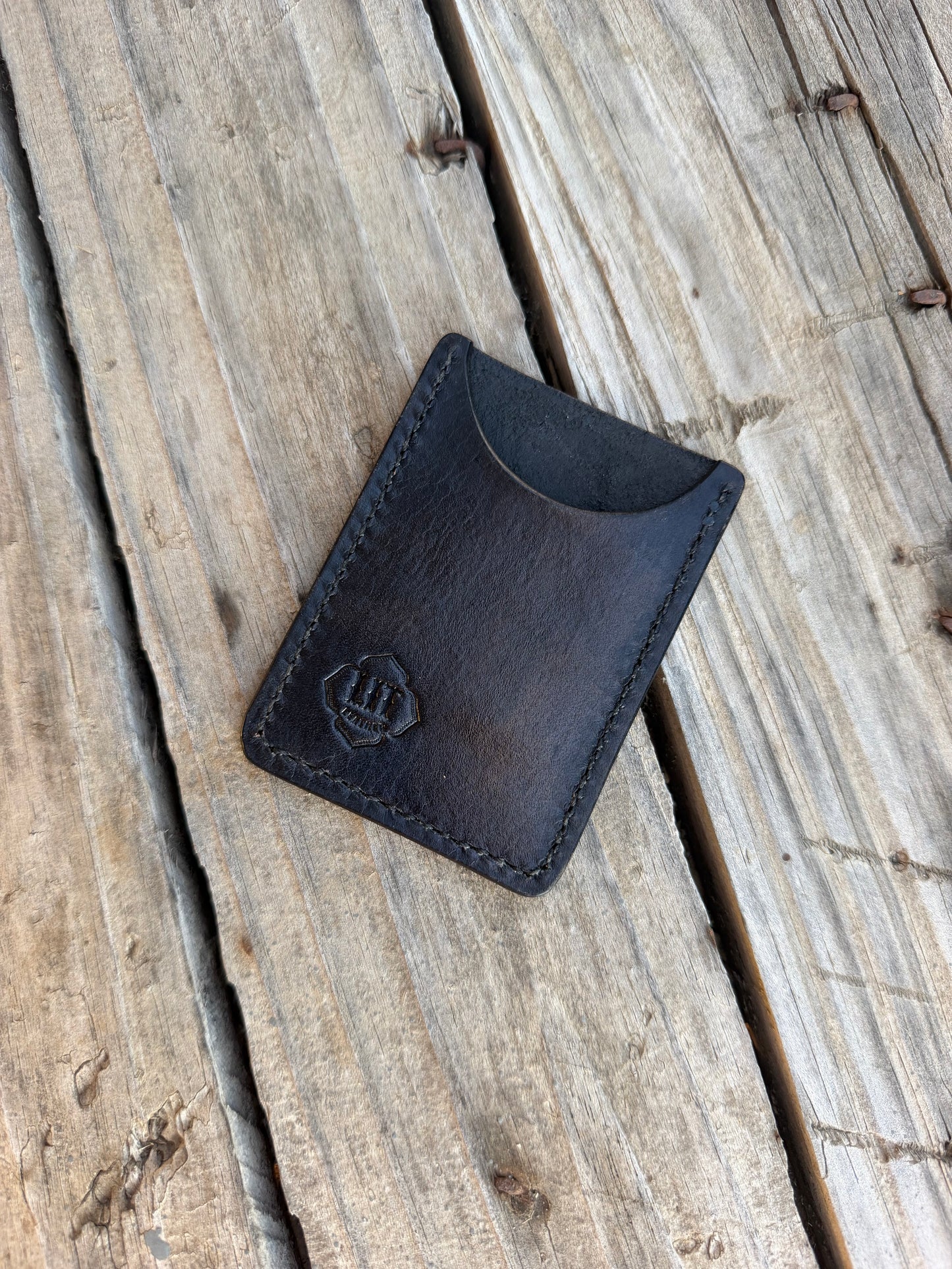 Neon Orange Bolt Card Wallet