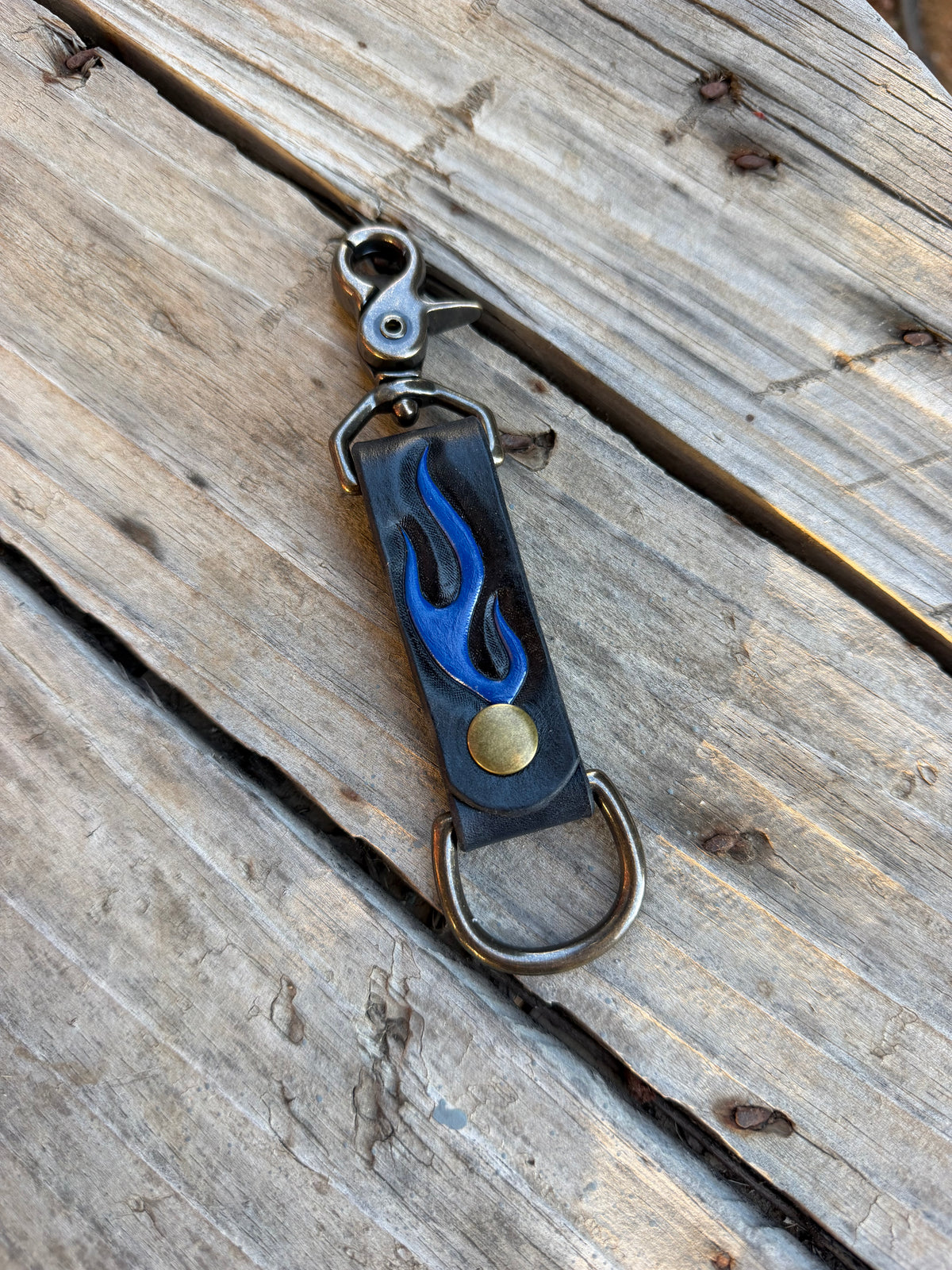 Blue Flame Keychain