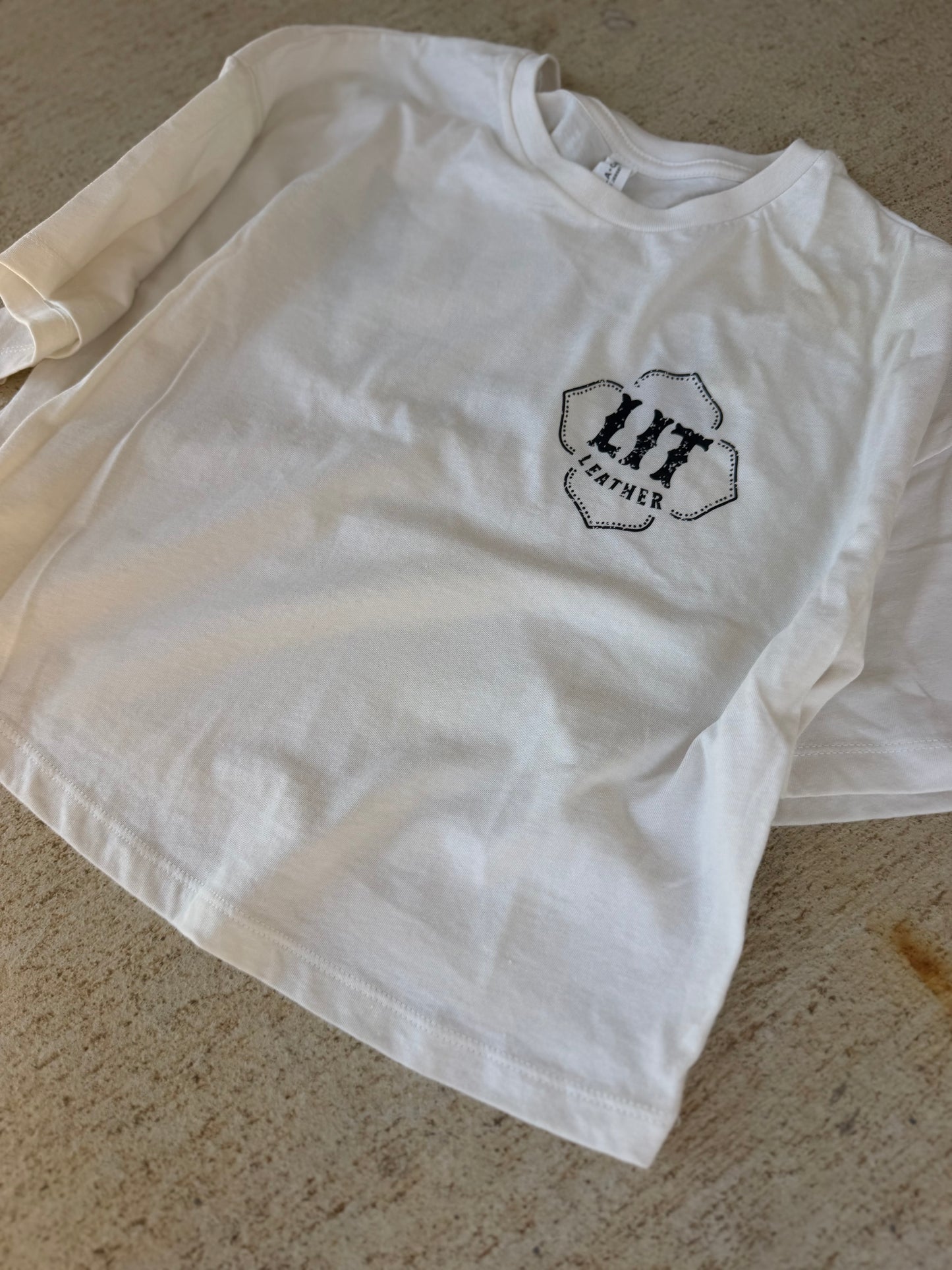 Litty Titty (BACK) Vintage White Crop