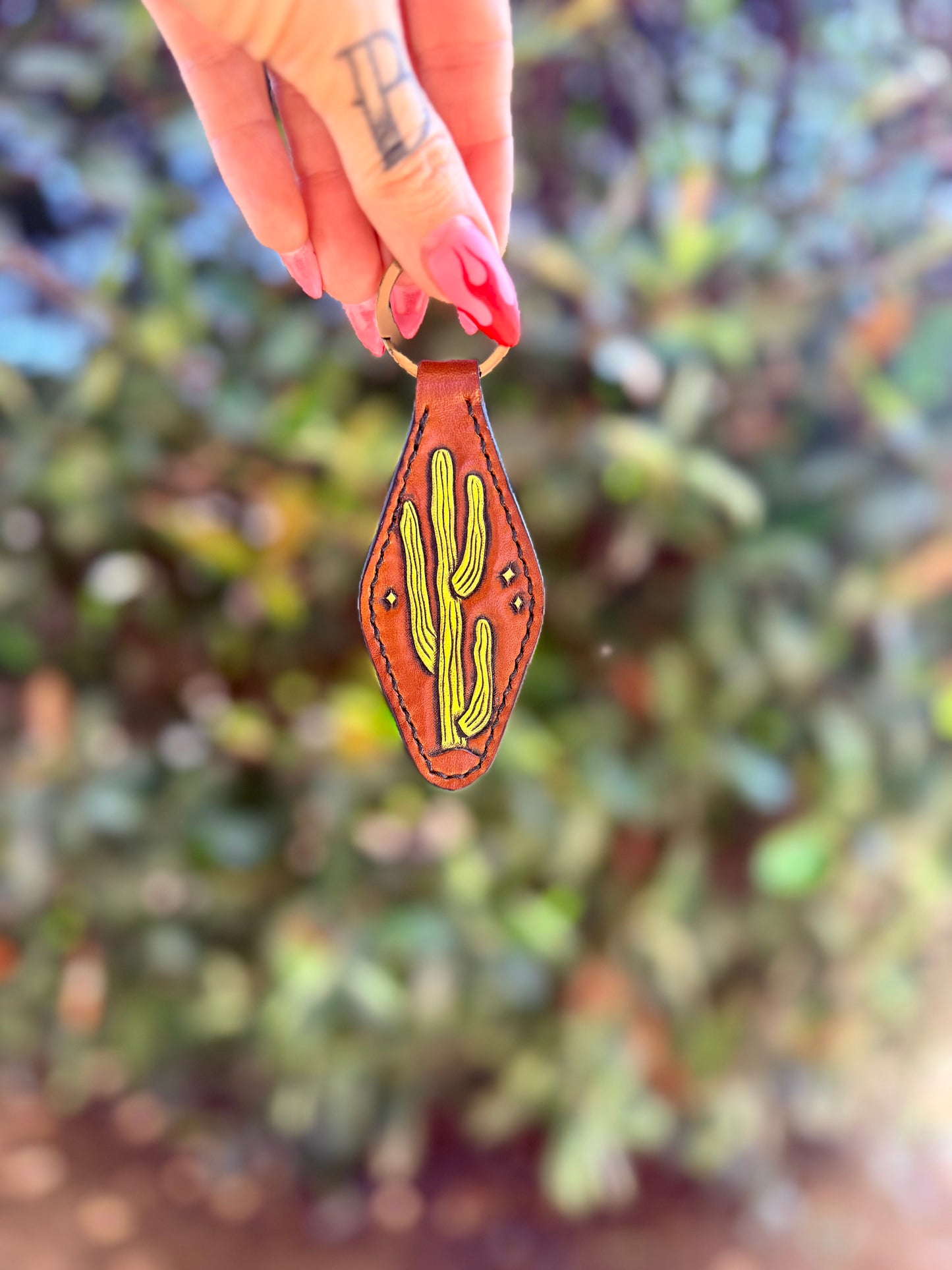 Desert Cactus Keychain