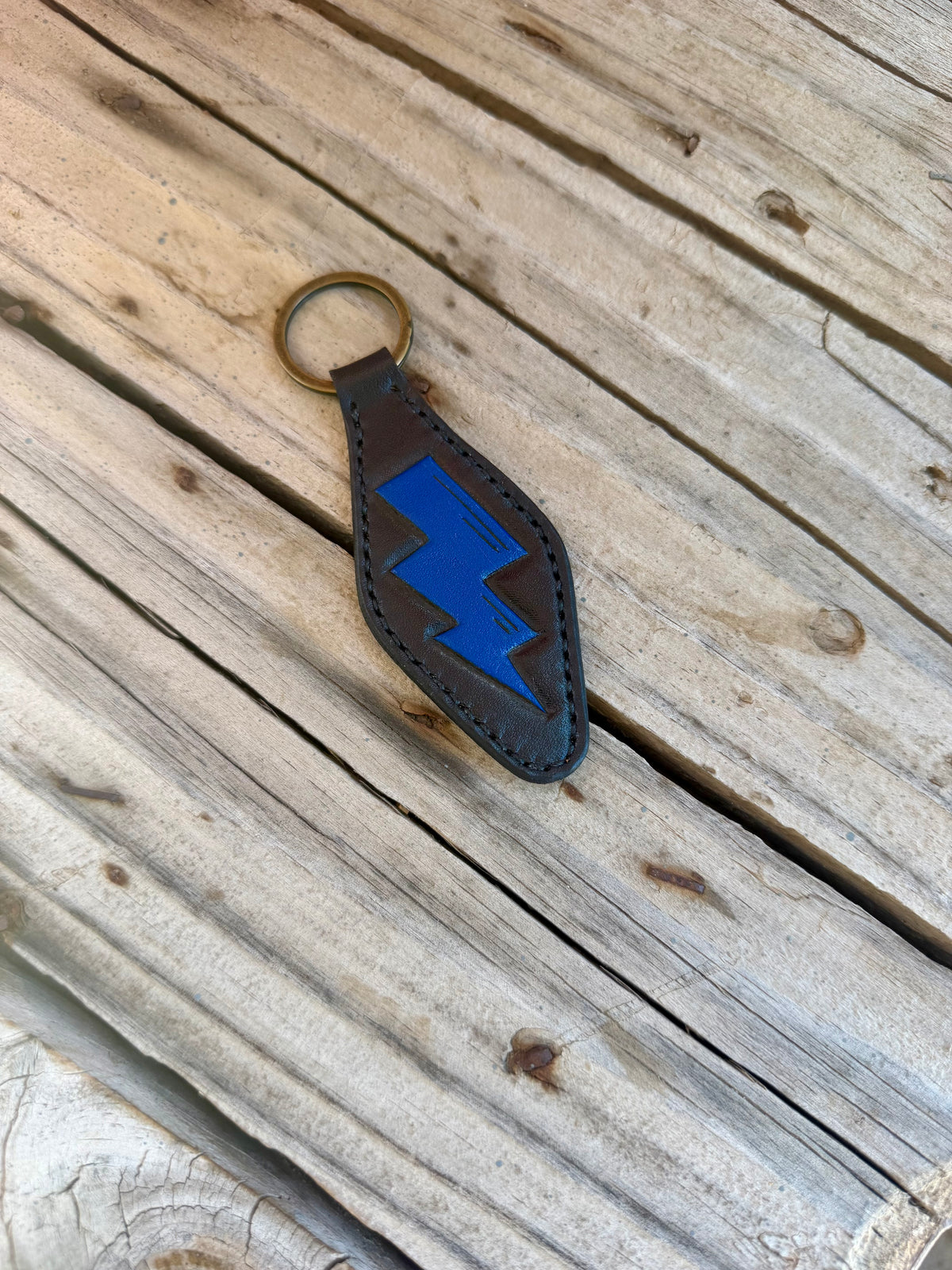 Blue Bolt Keychain