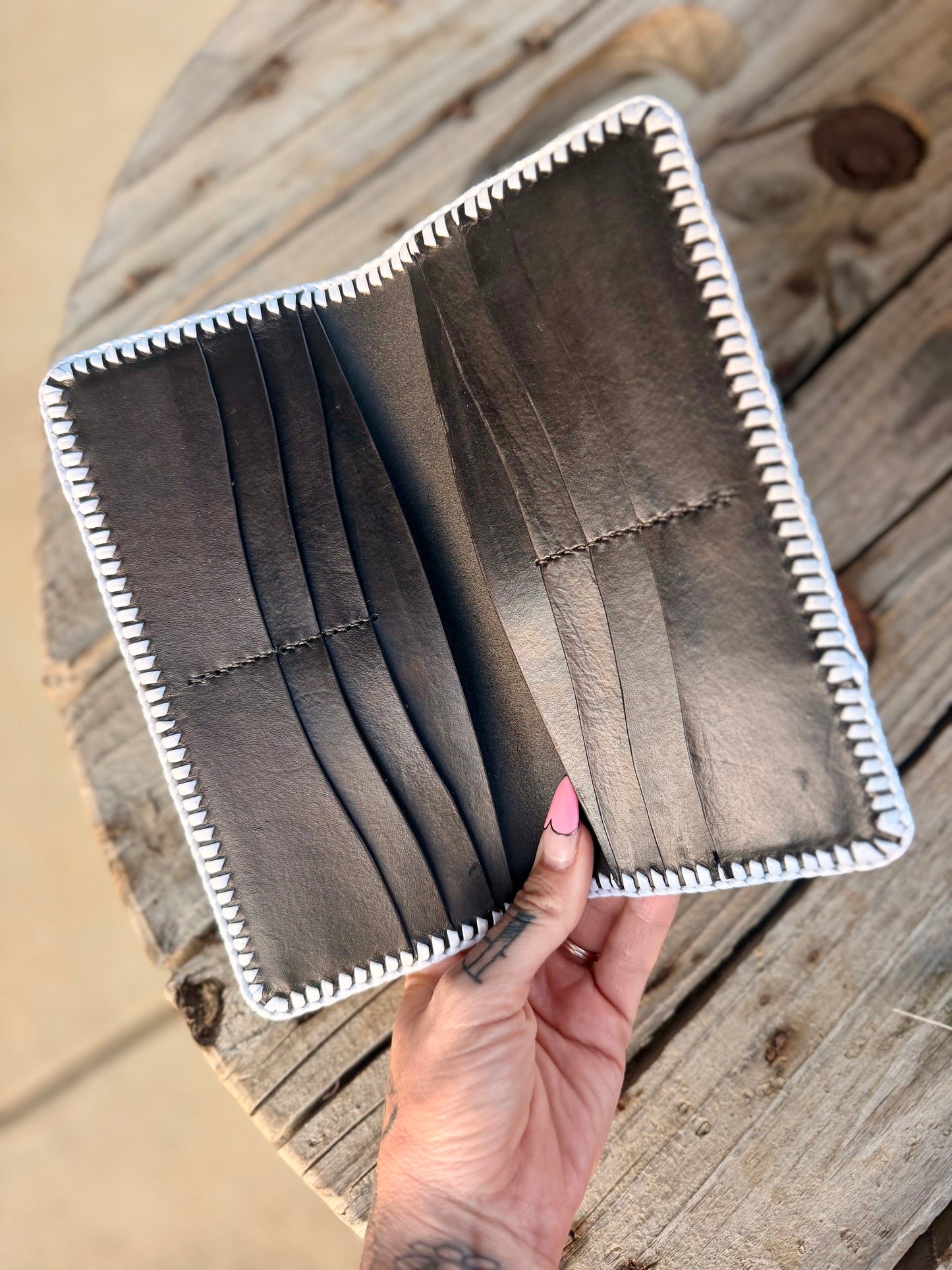 Laced Lightning Bolt Long Wallet