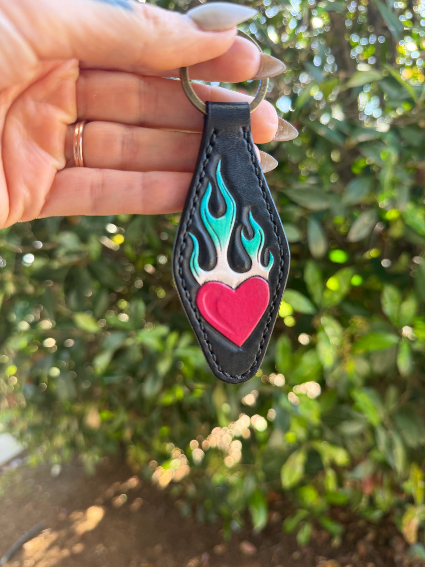 Heart On Fire Keychain