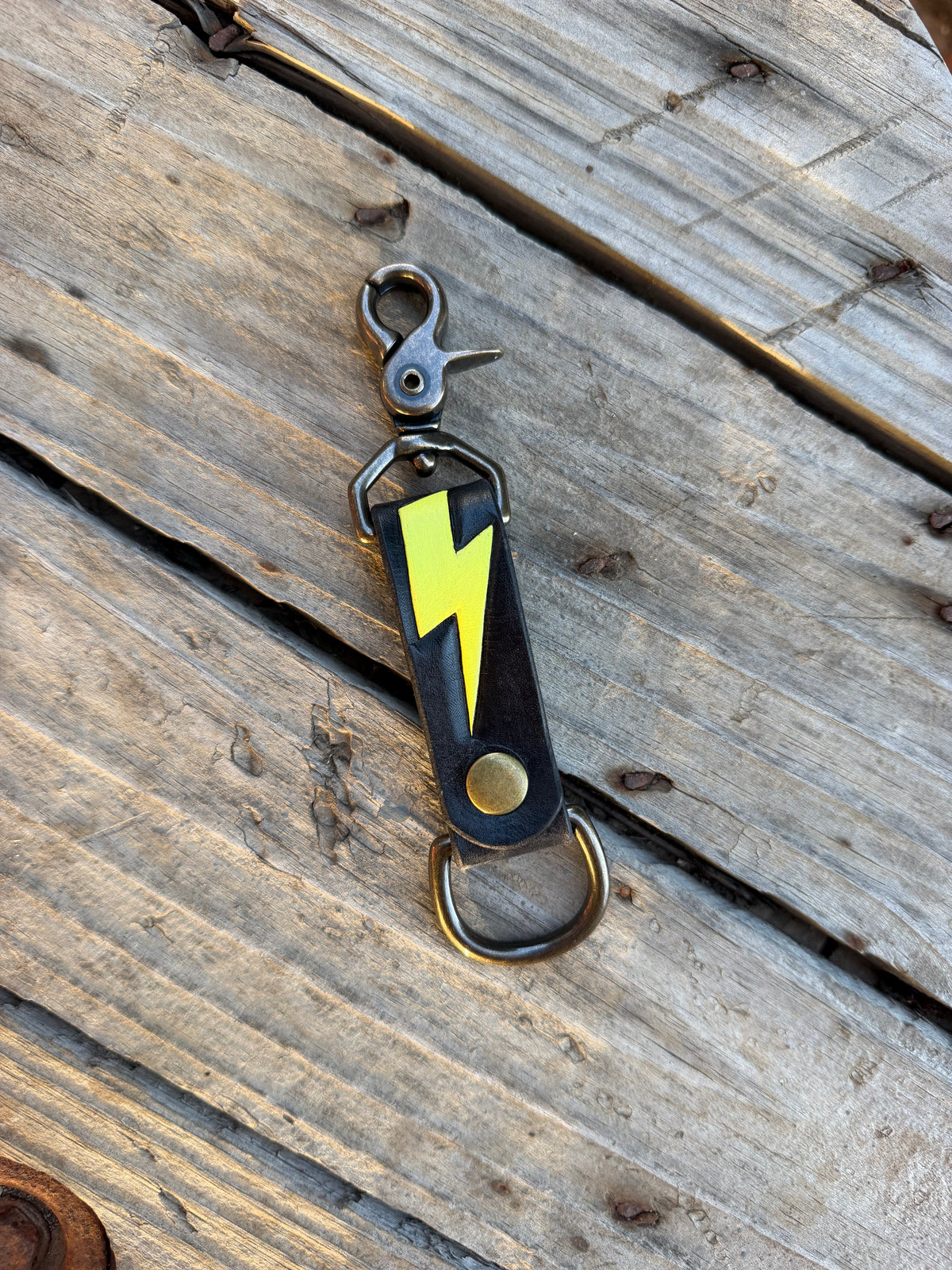 Yellow Bolt Keychain