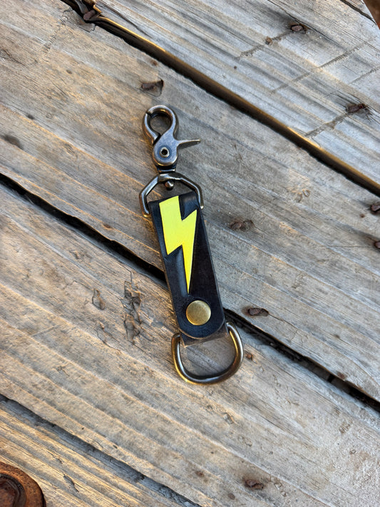 Yellow Bolt Keychain