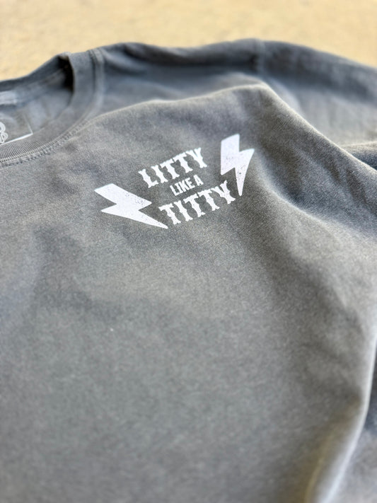 Litty Titty Pepper (aka Faded Black) T-Shirt
