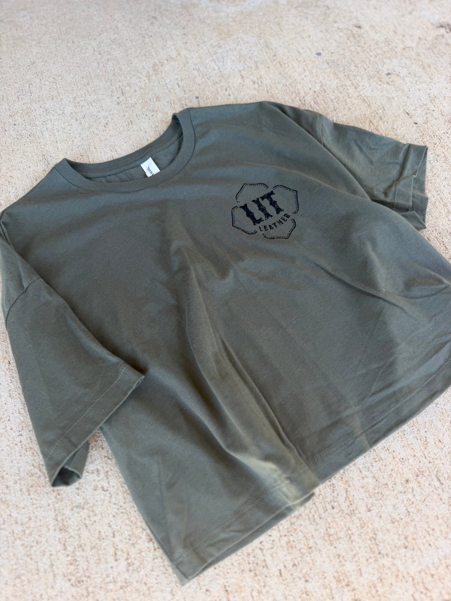 Litty Titty (BACK) Green Crop