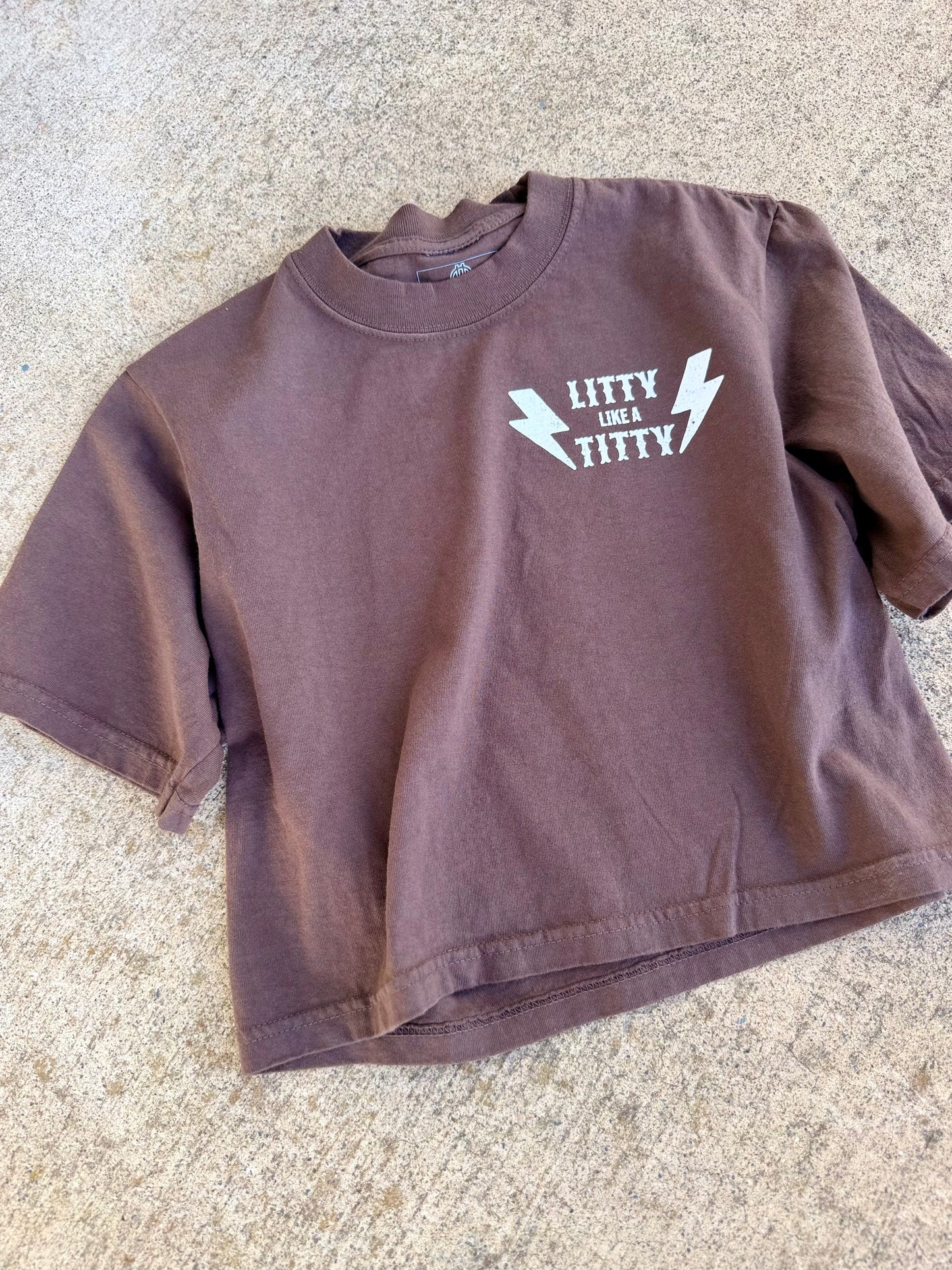 Litty Titty Mocha Crop