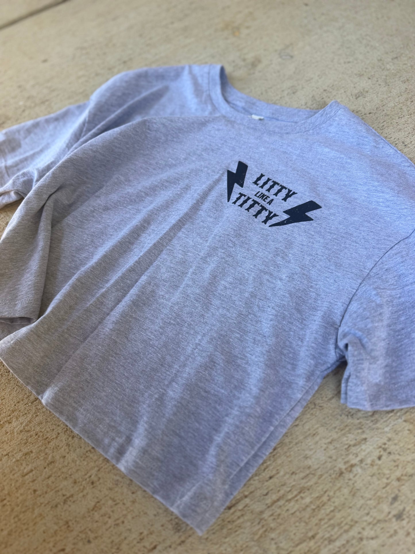 Litty Titty Grey Crop