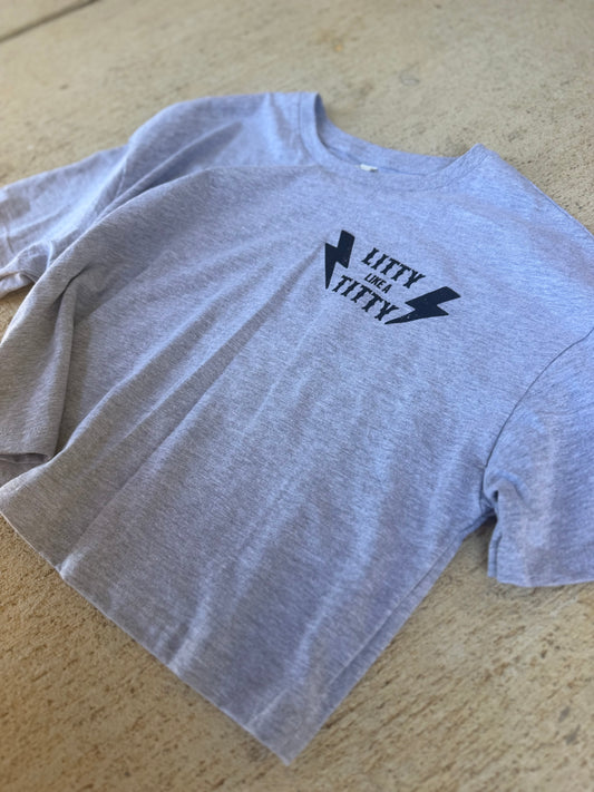 Litty Titty Grey Crop
