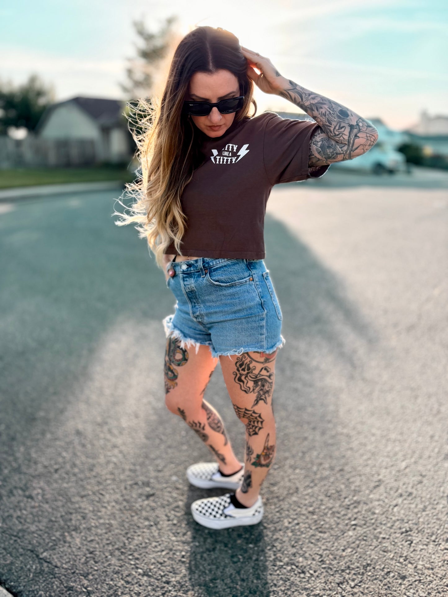Litty Titty Mocha Crop