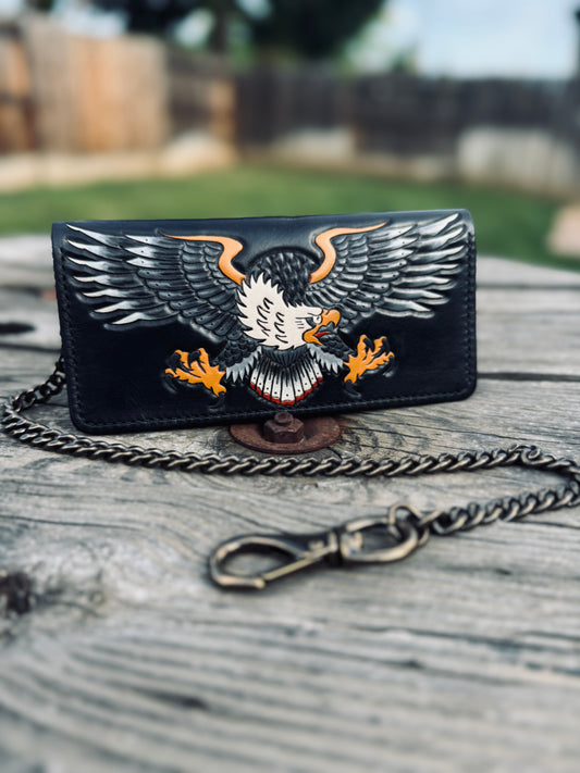 Eagle Long Wallet W/Chain