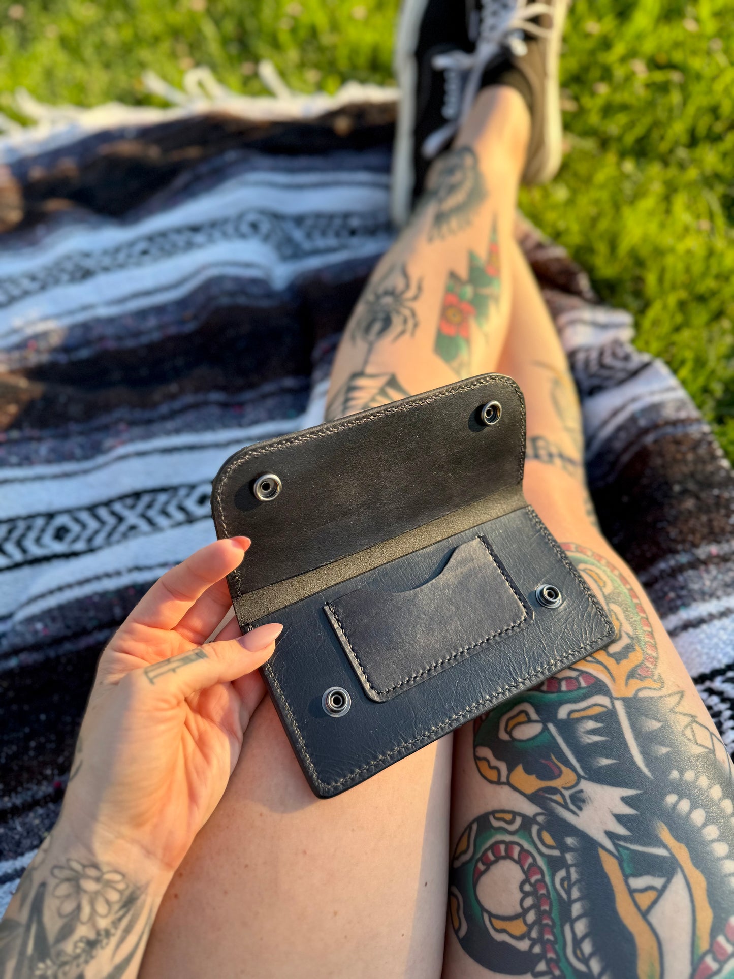 Green Flames OG Long Wallet